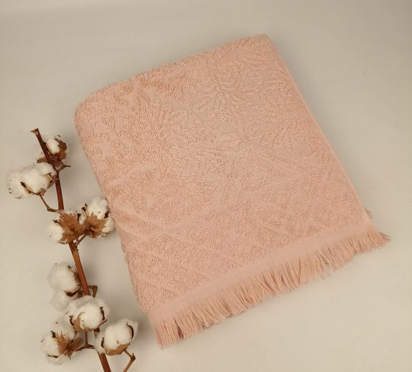 Рушник Philippus Delux Cotton 70х140 Puket Пудровий (Е949)