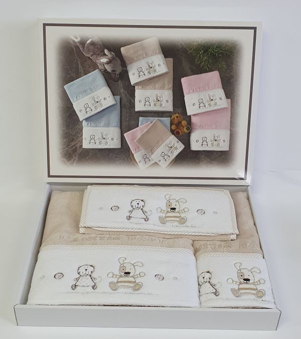 Рушники дитячі Maison D'or 3шт Lamite Beige