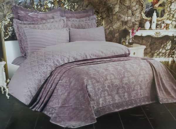 Набір Покривало + постіль Maison D'or Mirabella Dantella 260x260 Lilac