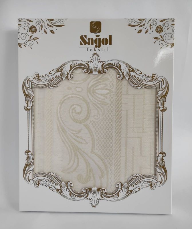 Скатертина Sagol тефлон 160x260 Sgl-003 Cream в коробці *