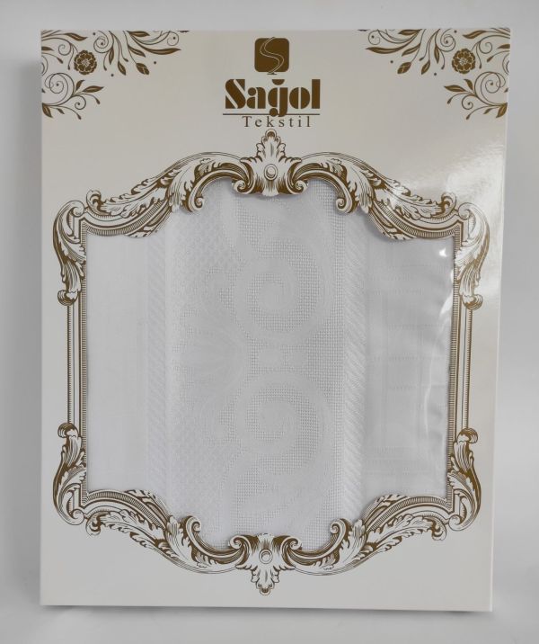 Скатертина Sagol тефлон 160Q Sgl-003 White в коробці *