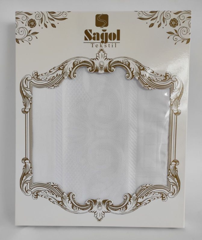 Скатертина Sagol тефлон 160Q Sgl-003 White в коробці *