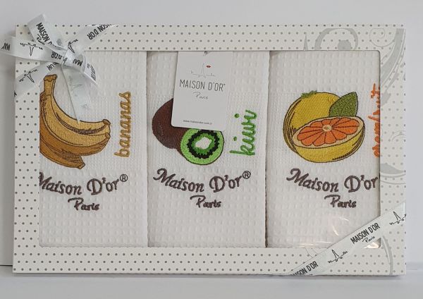 Подарунковий набір кухонних рушників Maison D'or Fruit 2