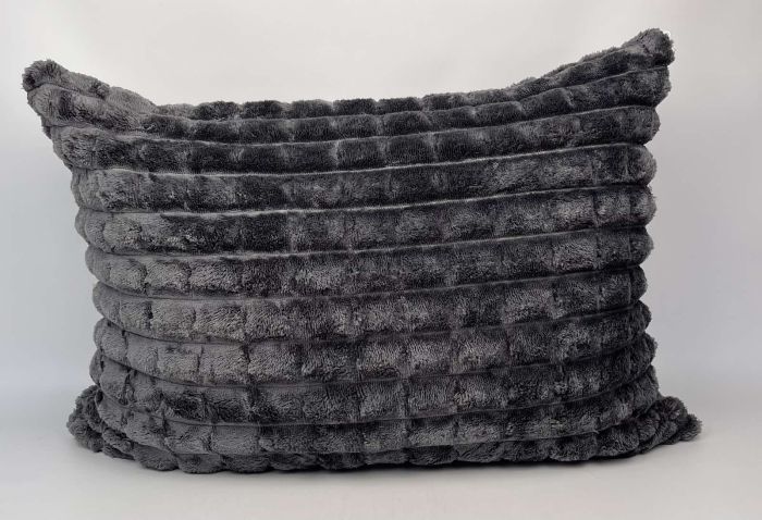 Наволочка велюрова "Клітка" 50x70 Anthracite