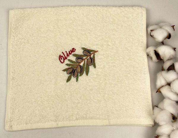 Махровий кухонний рушник Happy cotton 30х50 Olive White