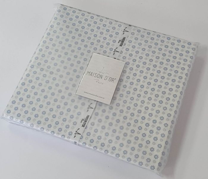 Простирадло 240х285 ранфорс Deluxe Maison D'or Daisi Blue