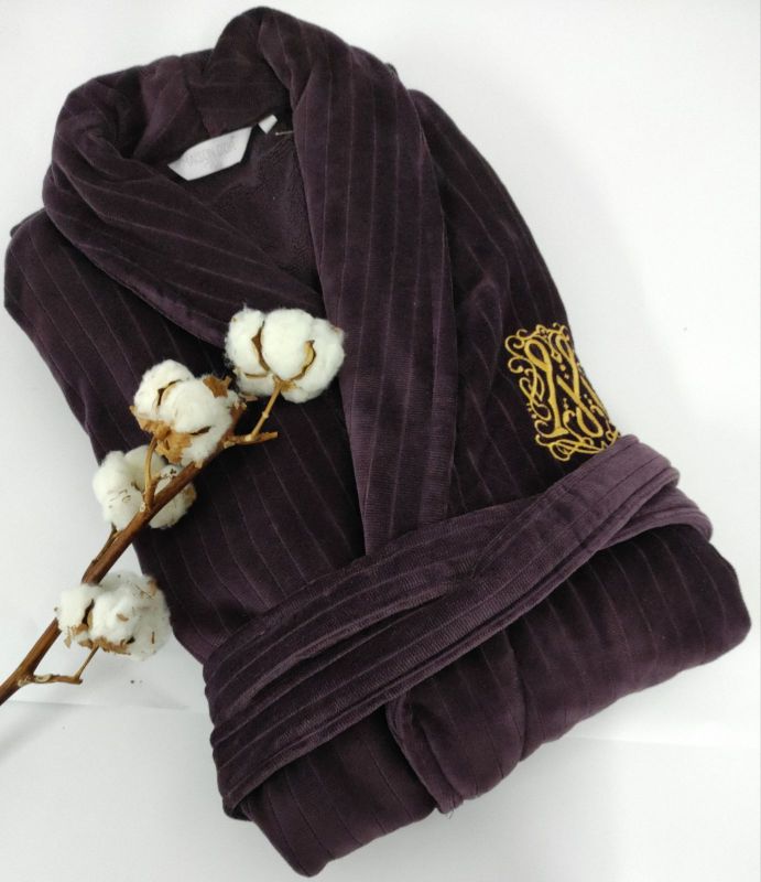 Халат чоловічий Maison D'or Alberto Plum M