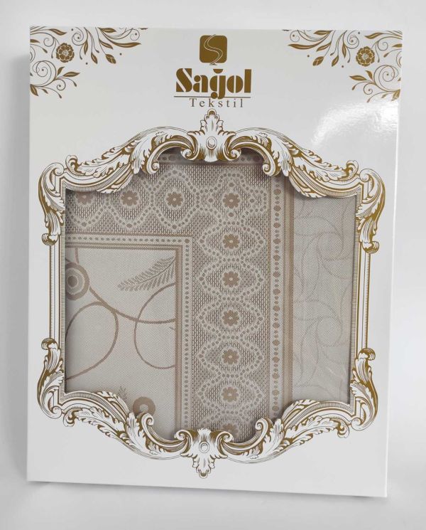 Скатертина Sagol тефлон 160x350 St-052 Cappucino в коробці *