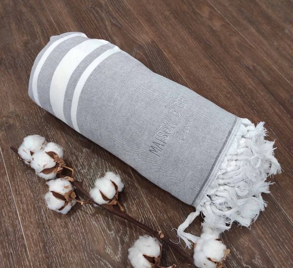 Покривало-плед Maison D'or Babette 155*220 Grey-White
