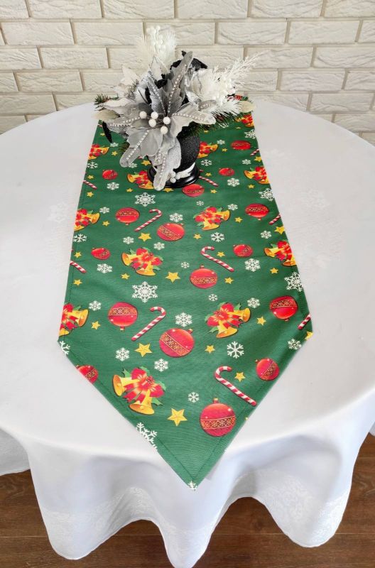Доріжка "Print" Sagol 35х185 новорічна Yesil