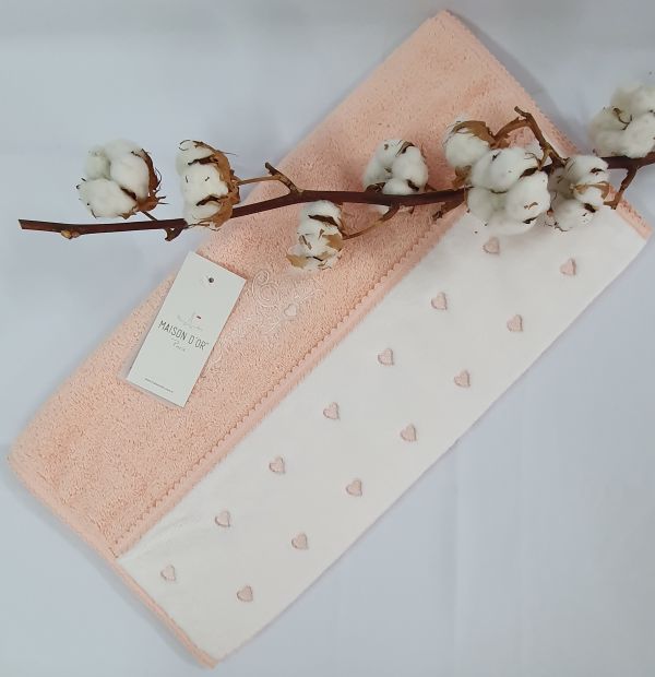 Рушник Maison D'or Lavoine Hearts 50x100 Salmon