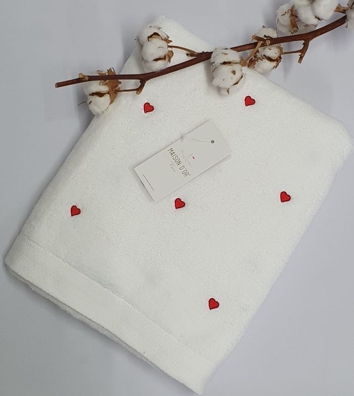 Рушник Maison D'or Love 50x100 White/Red