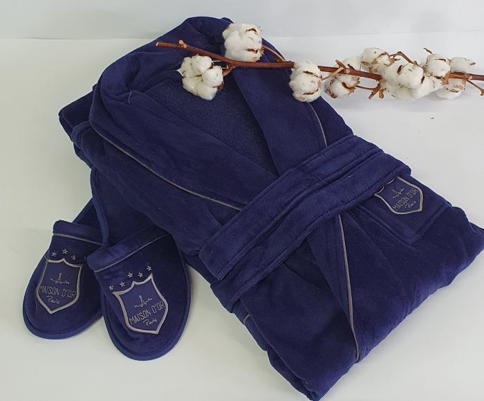 Халат чоловічий Maison D'or Boswell Navi Blue L