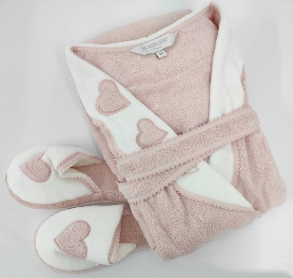 Халат жіночий Maison D'or Monique Hearts Rose M