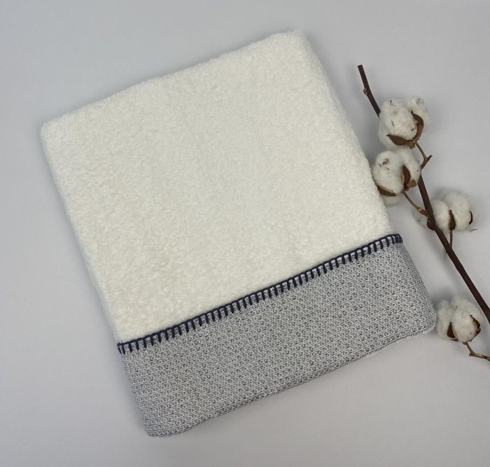 Рушник 70х140 Lunaria White- Grey