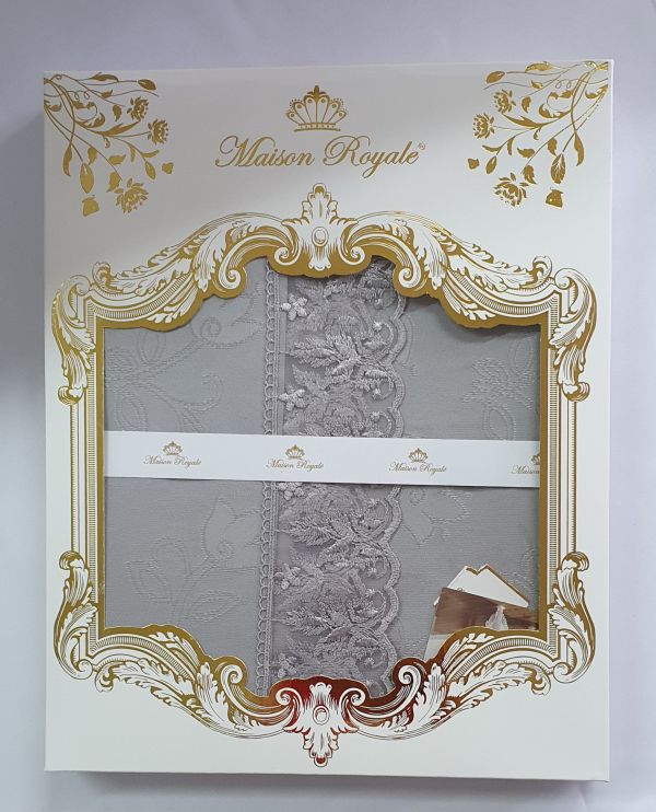 Скатертина мереживо Maison Royale 160x300 KDK Grey