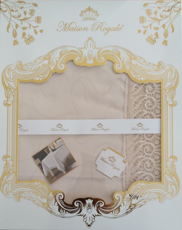 Скатертина мереживо Maison Royale 160x350 KDK Cappucino