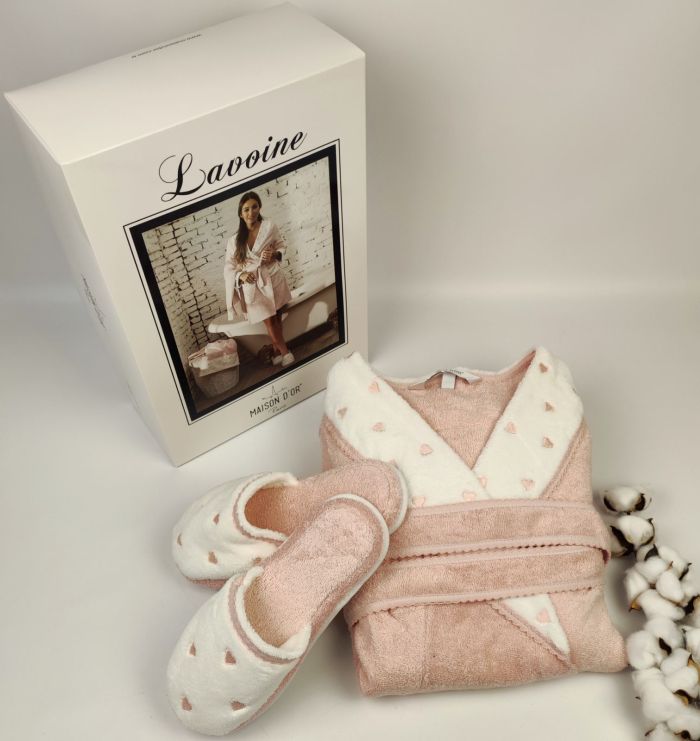 Халат жіночий Maison D'or Lavoine Hearts Rose S