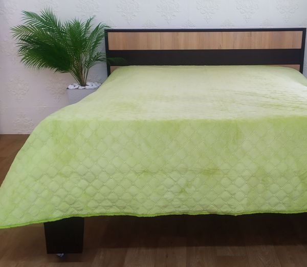 Покривало ТЕП "ВЕЛЮР" 240*220см Light green Ромб круглий