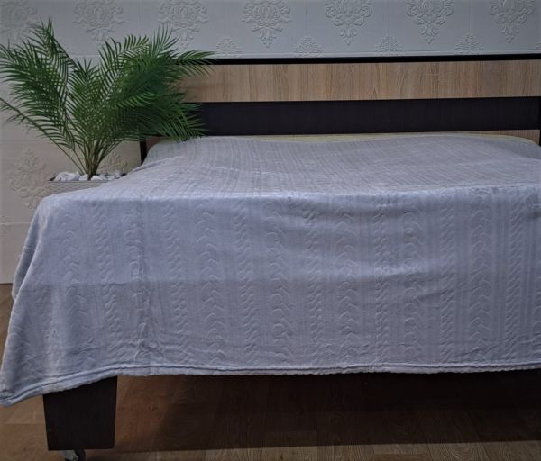 Покривало велюр без упаковки 150х200 Dark   Grey (1183)
