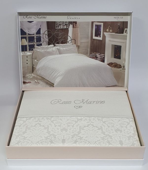 Постільна білизна Maison D'or сатин 200х220 Rose Marine White