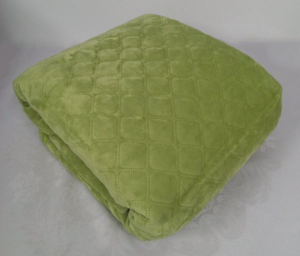 Покривало  ТЕП "ВЕЛЮР" 240*260см Light green Ромб круглий