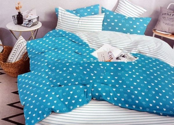 Комплект постільної білизни "ТЕП" двоспальний 357 Cute Hearts, 70x70