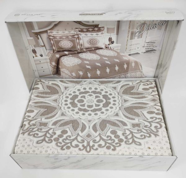 Покривало My Bed Жакард 240x260 з наволочками Dilara