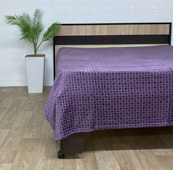Покривало велюр євро (1216) 200х230 Purple