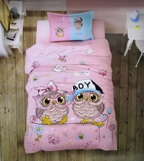 Постільна білизна CLASY ранфорс 160x220 см PUHU V1 PEMBE