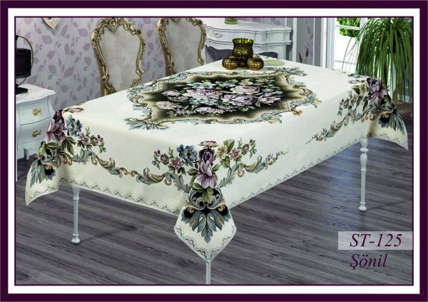 Скатертина велюрова Sagol 140x180 St-125 V-1 Krem