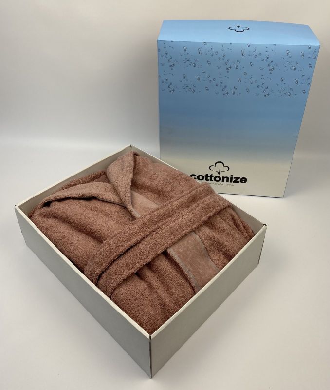 Халат Cottonize cod703 Dirty- Pink  4XL в коробці