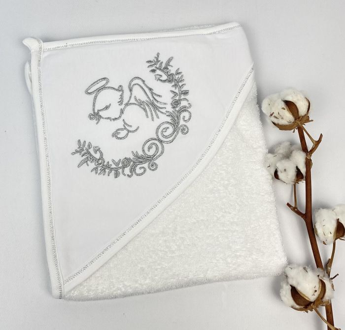 Крижма з кутиком Pedaliza baby White-silver мод 303