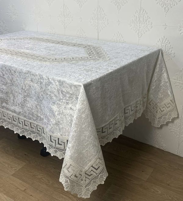 Скатертина Велюр Acme Tekstil 160x220 Vefa 01 Krem PVS