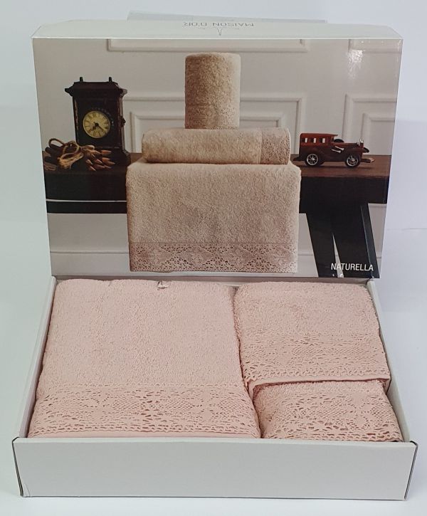 Рушники Maison D'or 3шт Naturella Rosa