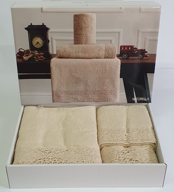 Рушники Maison D'or 3шт Naturella Beige