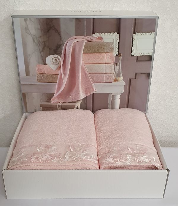 Рушники Maison D'or 2шт Gloria Pink