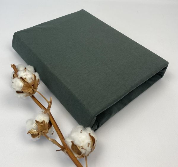 Простирадло на резинці Etnica 160x200+30 Dark  Green