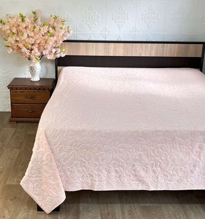 Простирадло махрове АЕ Jakard 150x220 Peach