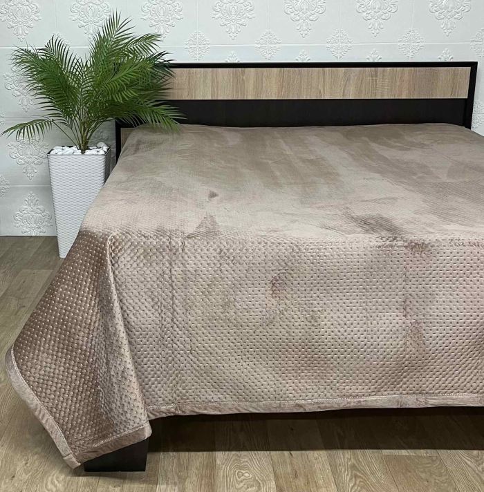 Покривало велюрове квадрат Model-8 160x220 Light Brown (1224)