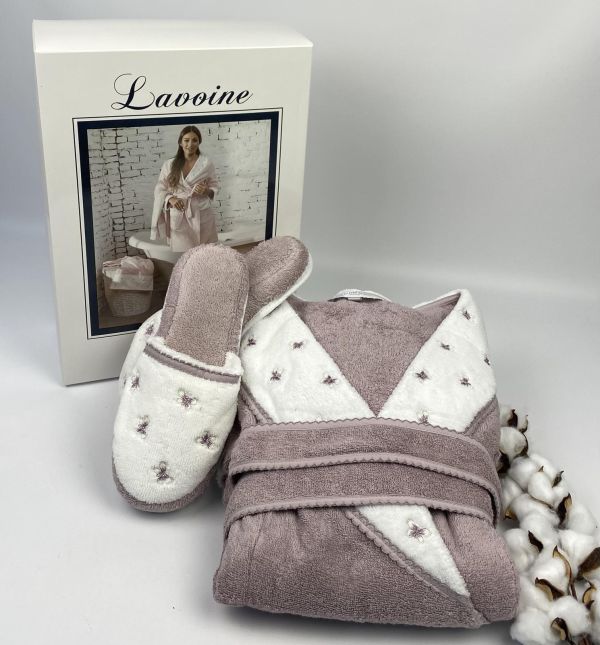 Халат жіночий Maison D'or Lavoine Butterfly Dark Lilac L