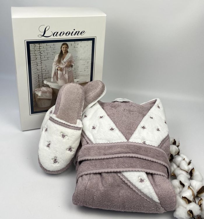 Халат жіночий Maison D'or Lavoine Butterfly Dark Lilac L