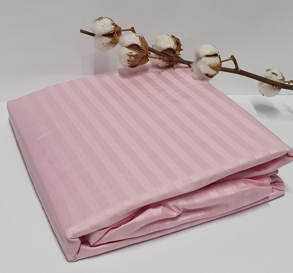 Простирадло на резинці AE Cotton 180x200 + наволочки Pink