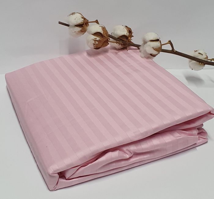 Простирадло на резинці AE Cotton 180x200 + наволочки Pink