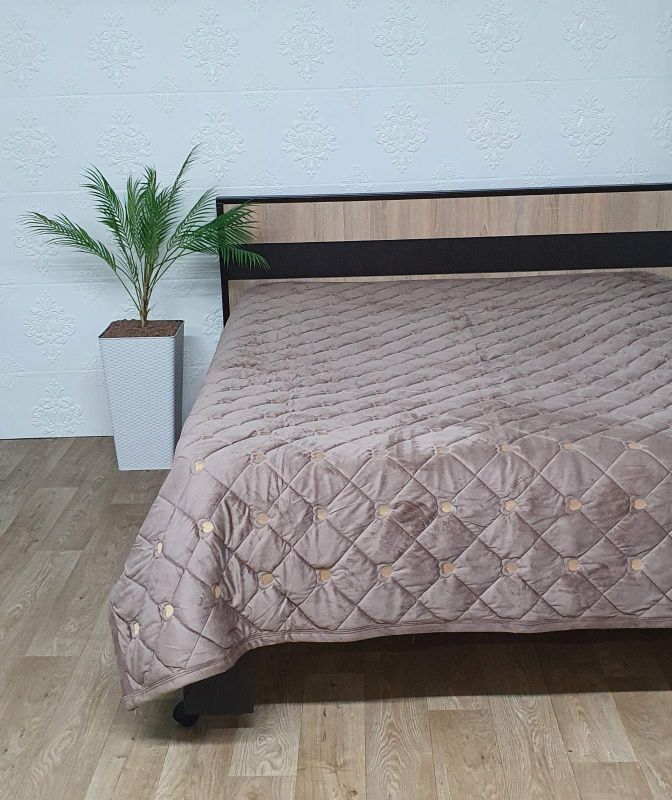 Покривало велюрове Model-13 (1294) 220х240 Cappuccino