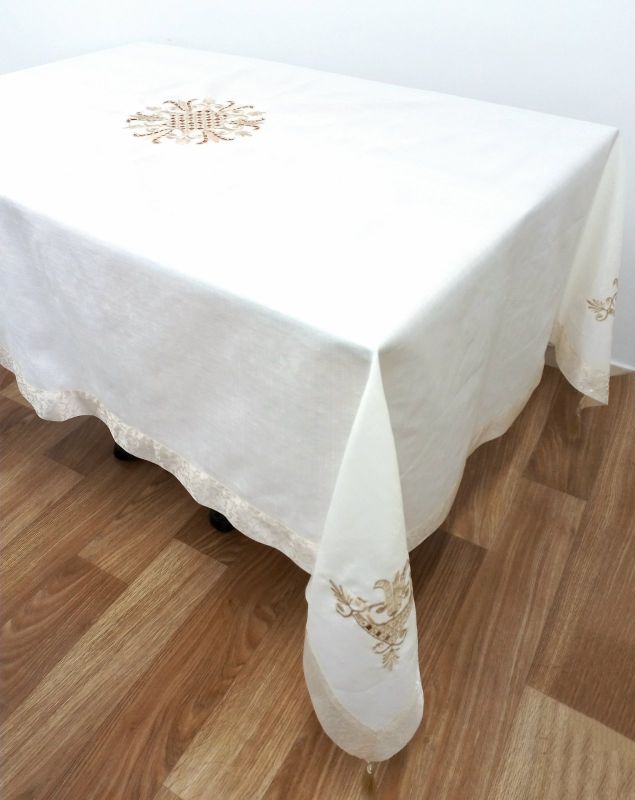 Скатертина Maison Royale льон 160x220 Lale Cream-Cappucino