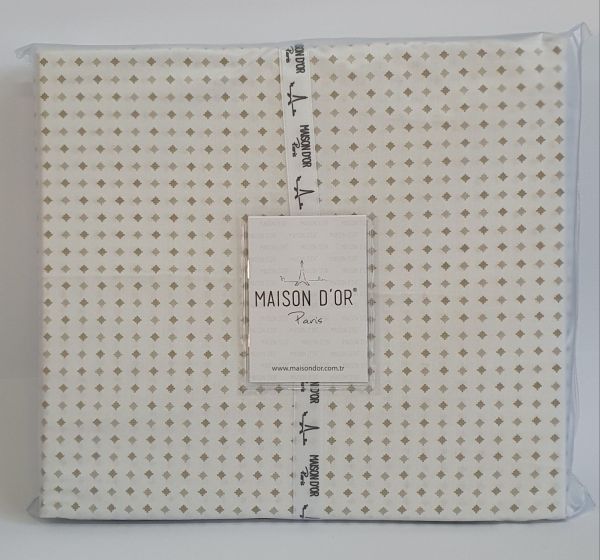 Простирадло+наволочки 180x200+50х70 ранфорс Deluxe Maison D'or Damien Beige