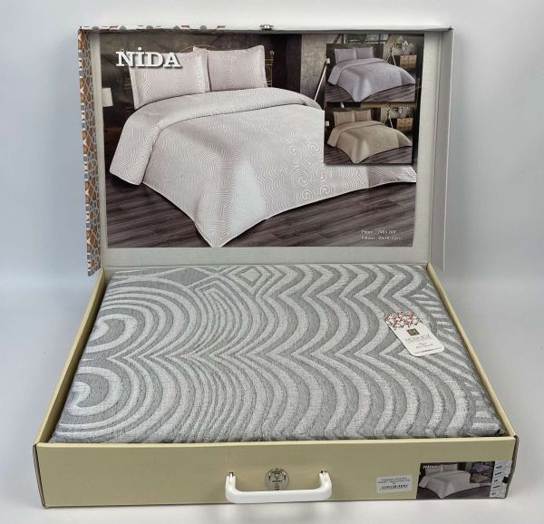 Покривало Moda Box 240х260 з наволочками Nida Gri