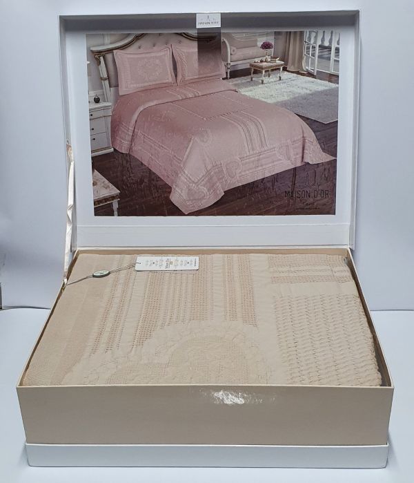 Покривало Пике Maison D'or Lacene 260x260 Beige (Beige)