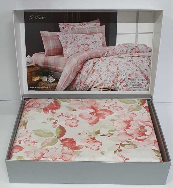 Постільна білизна Maison D'or ранфорс Le Rose 200х220 Pink